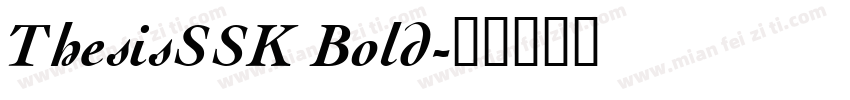 ThesisSSK Bold字体转换